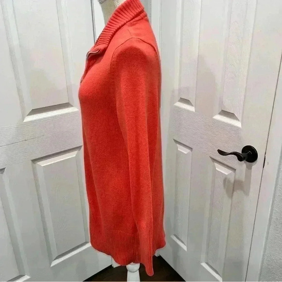 Boston Proper front zip, tall neck,  sweater - Picture 5 of 9